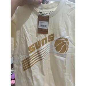 NWT M Phoenix Suns Mitchell & Ness Hardwood Classics Golden/Cream shirt